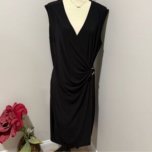 Black Label Elegant Black Midi Dress